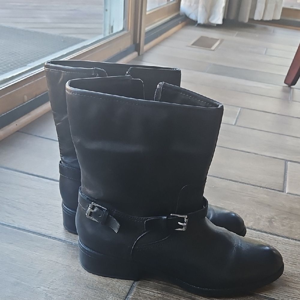 Lauren Ralph Lauren Mesi mid-calf black leather boots